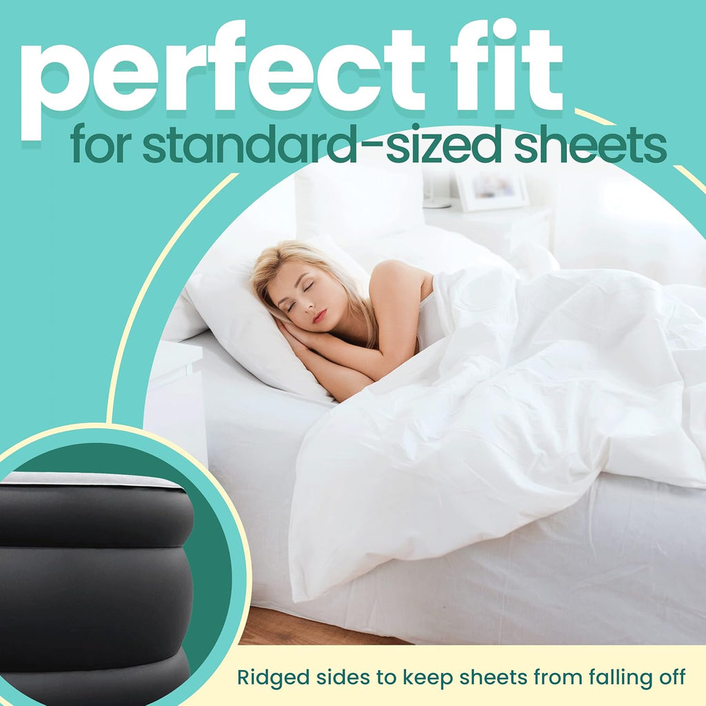 Queen Size Double-High Inflatable Air Mattress with Built in Pump Y516022
