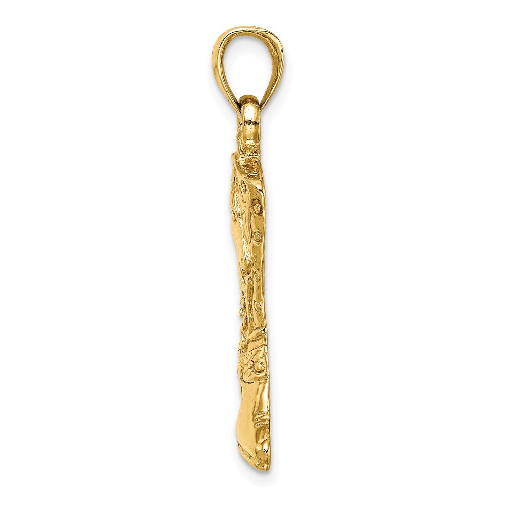 14k Gold Cowboy Boot Charm M6108