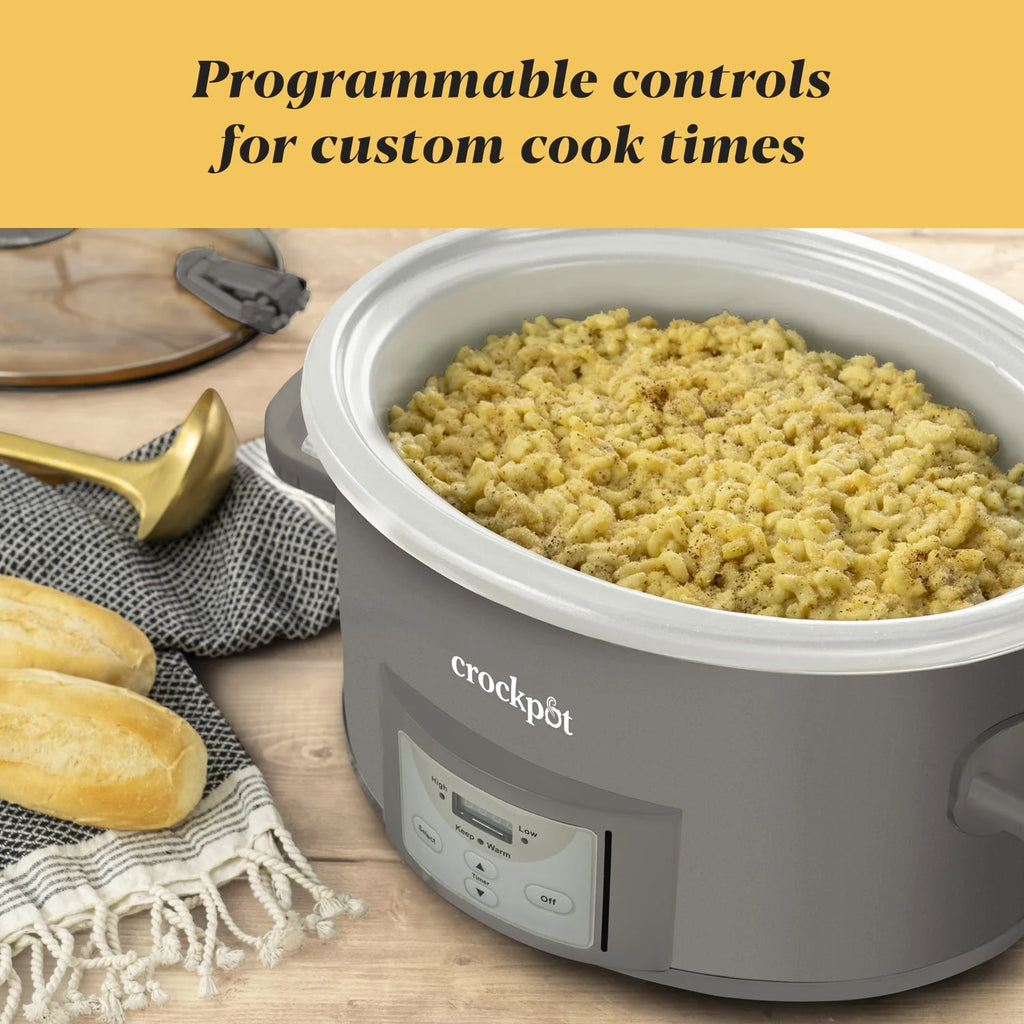 7-Quart Programmable Slow Cooker, Grey Q141