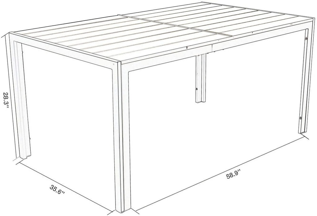 Square 6-Person Outdoor Table U921928