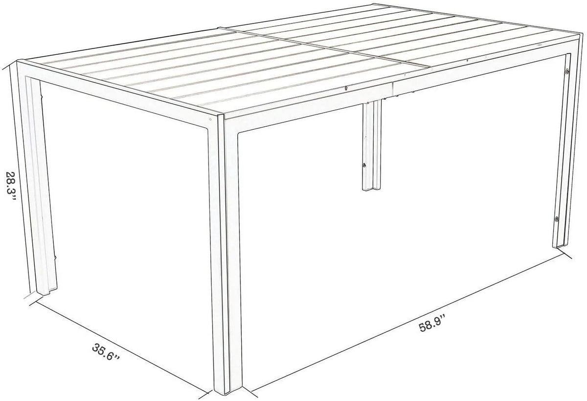 Square 6-Person Outdoor Table U921928
