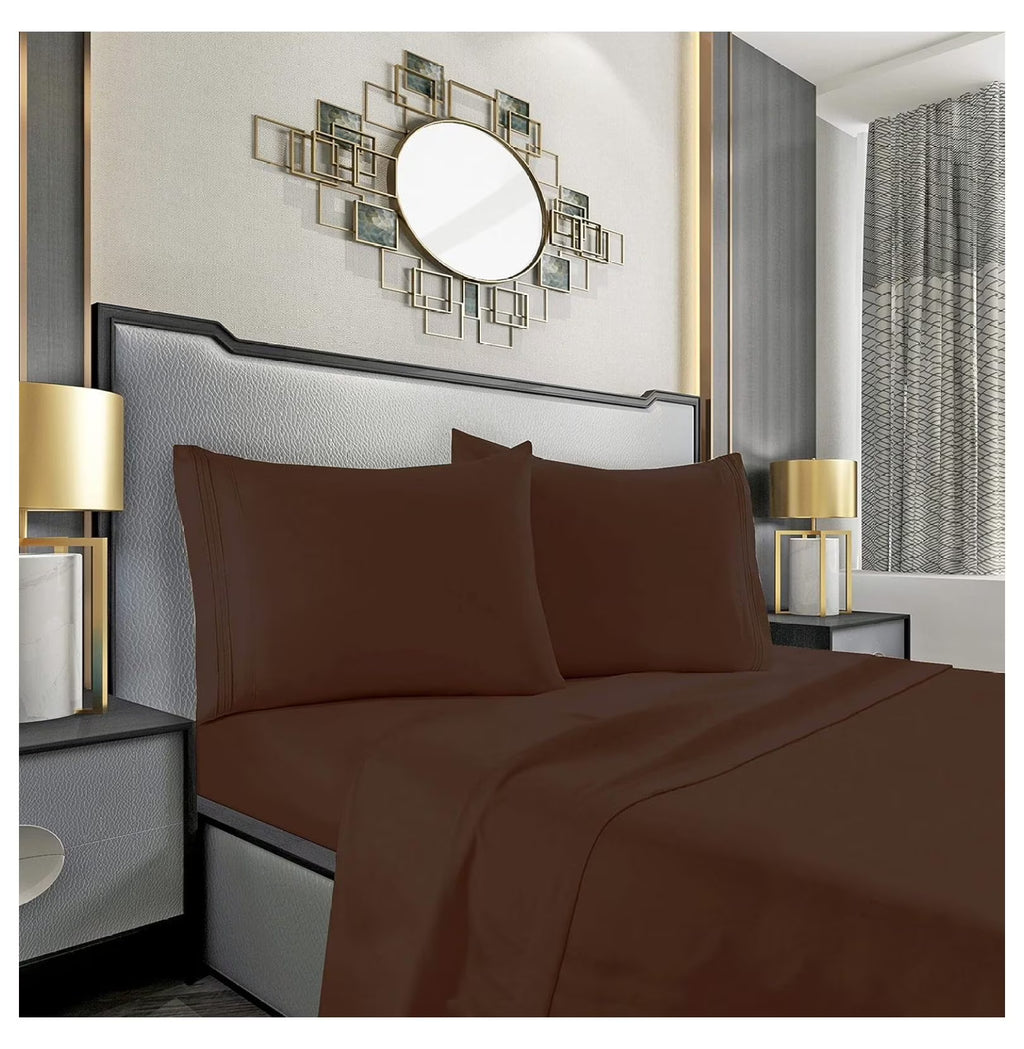 King 4 Piece Sheet Set with Pillowcases, Deep Pocket R272