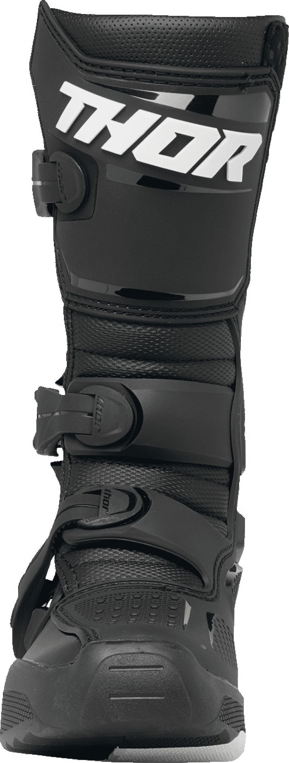 Black/White Youth Motocross Offroad Riding Boots U644