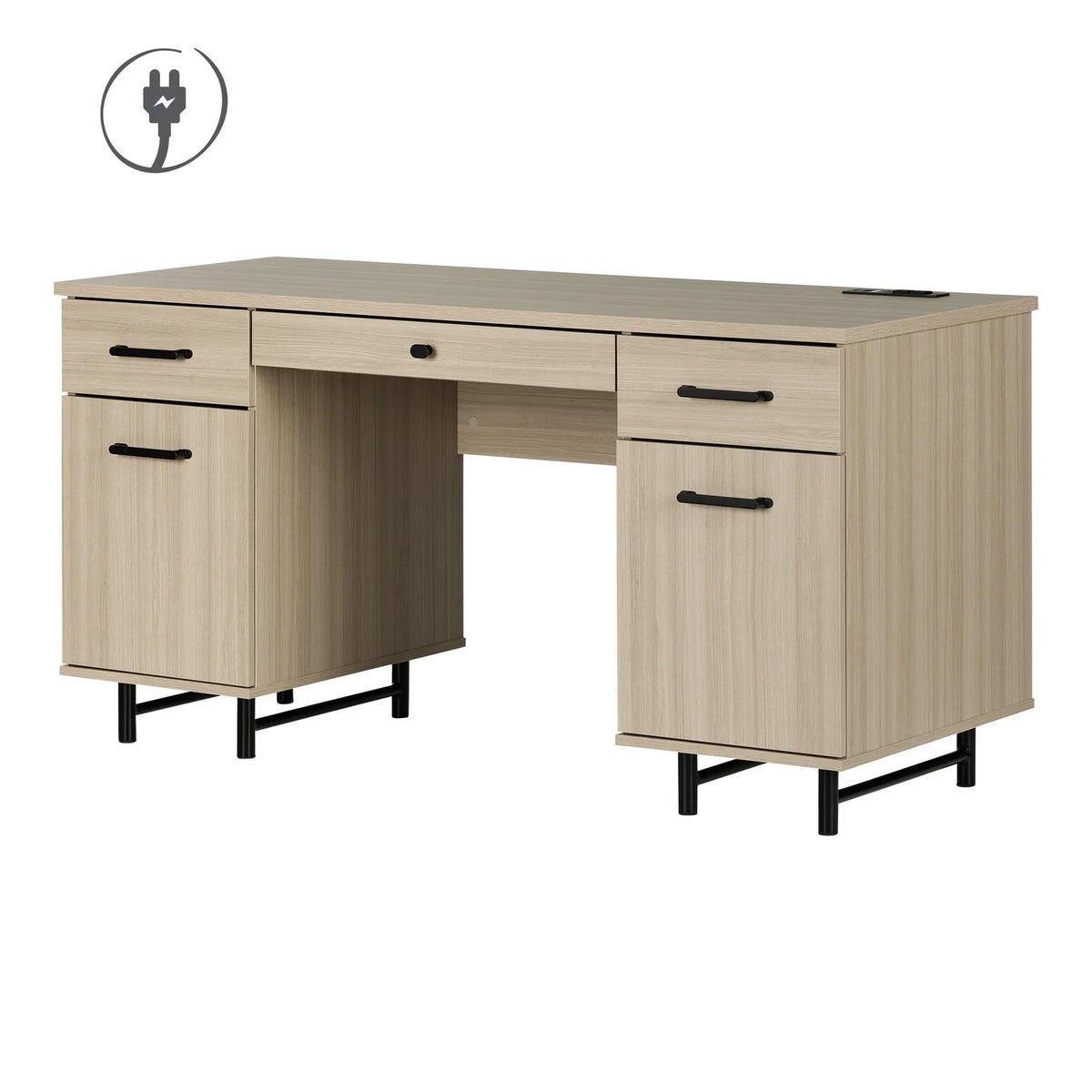White Engineered Wood Desk F9277