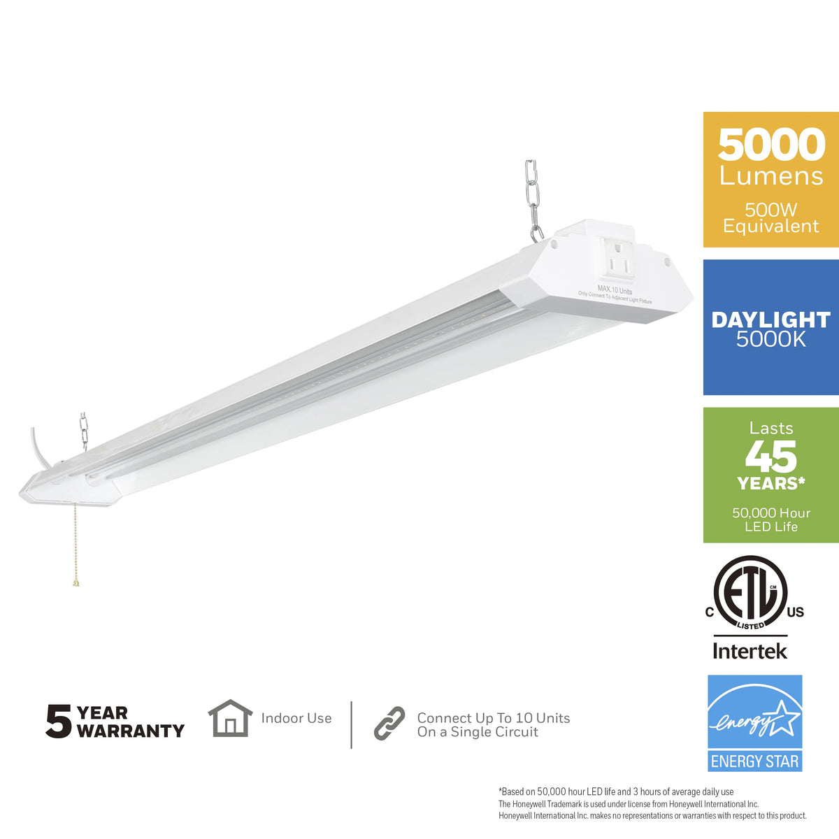 5000 Lumen Aluminum LED 4-Ft. Shop Light (2-Pack) M9735