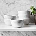 6pc Ceramic Ramekin Set in White O557