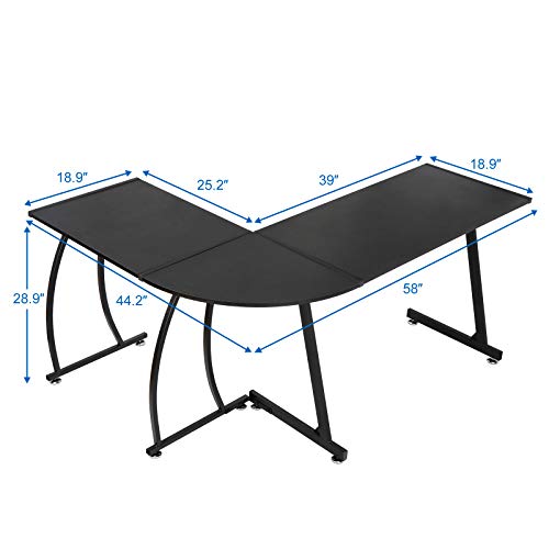 White L Shaped Corner Desk E64426