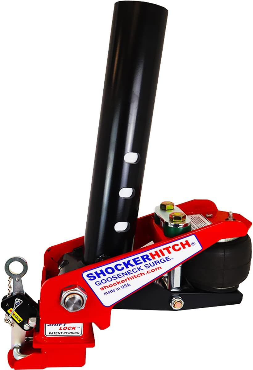 Gooseneck Air Hitch & Coupler, Round 3-15/16 Angled Pin 30K SL Coupler B363