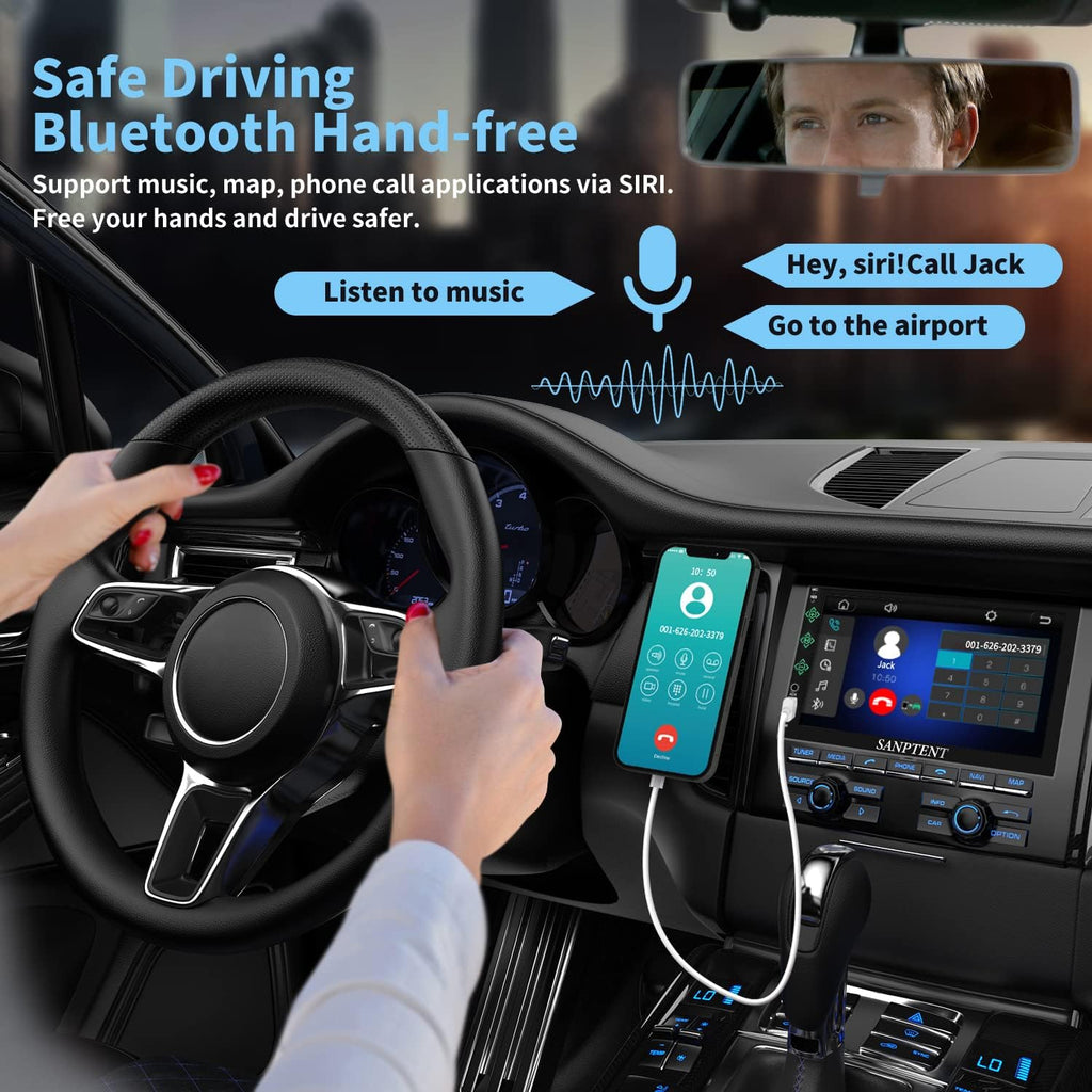 7-Inch Touch Screen Double Din Car Stereo with Bluetooth I1166