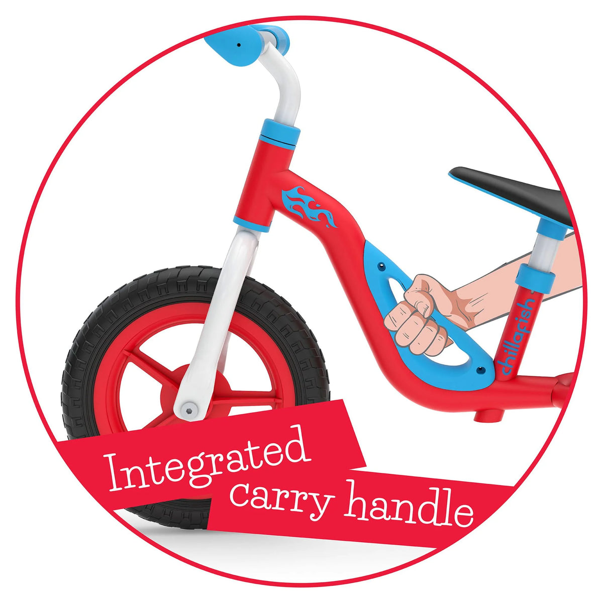 Lightweight Toddler Balance Bike with Carry Handle, Adjustable Seat and Handlebar, 10-inch Wheels, Red J557256