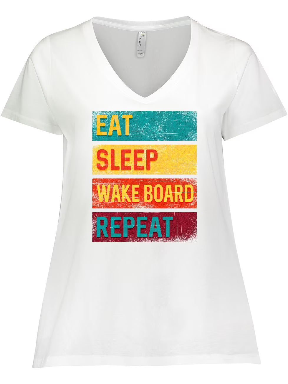 Wakeboarding Plus Size V-Neck T-Shirt R189624