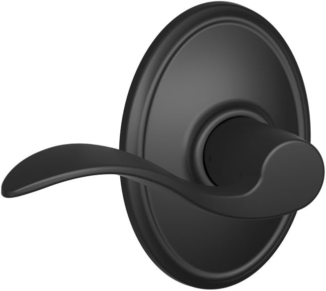 Matte Black Bed & Bath Privacy Door Lever Pack of 2 E178