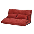 Red Sofa Bed with 5 Way Adjustable Back and Pillows I925