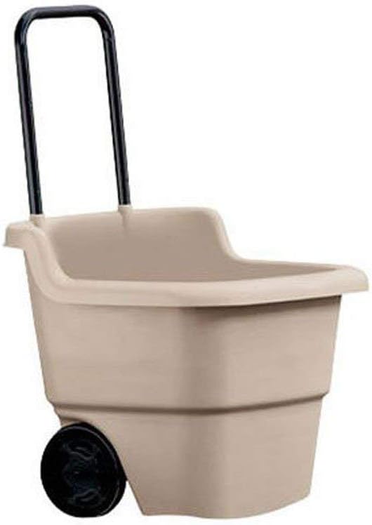 15 Gallon Poly Rolling Lawn Cart, Taupe (4 Pack) G67561