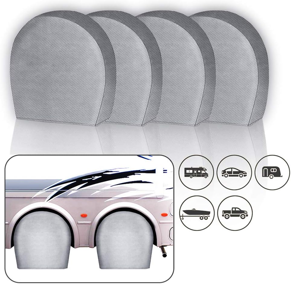 Set of 4 Extra Thick 5-ply Waterproof UV Coating Tire Covers S158564