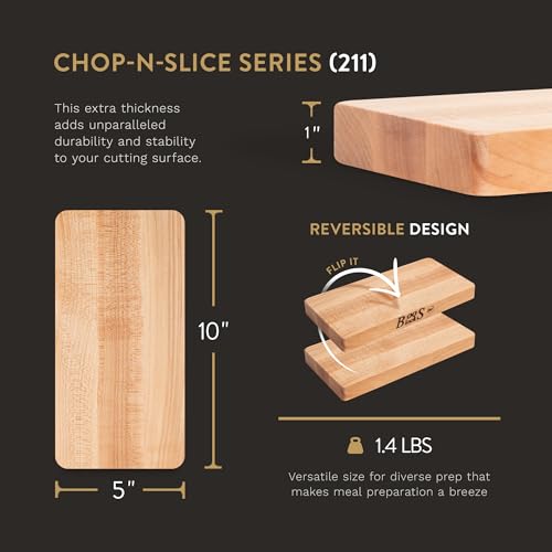 Reversible Wood Cutting Board, 20" x 15" x 1 1/4", Maple C10655