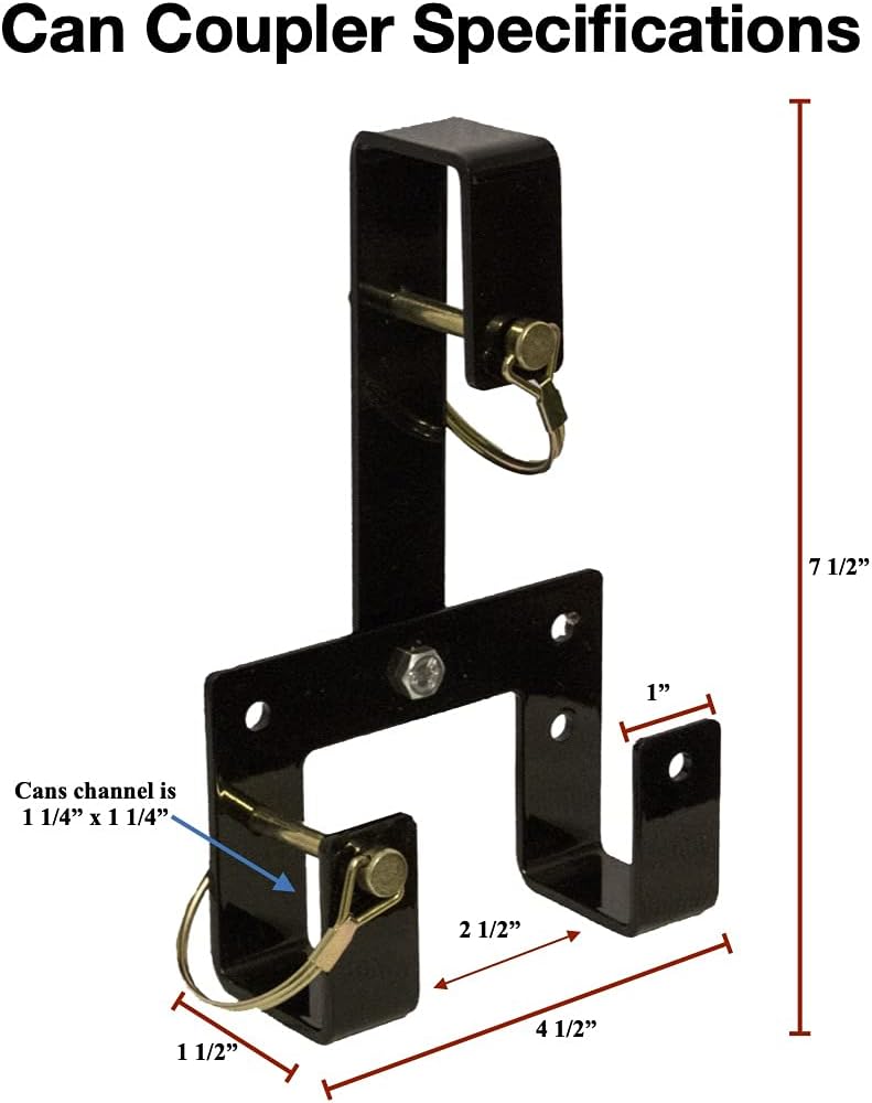 Matte Black Ball Mounted Garbage Hook Combo with Can Coupler C81238
