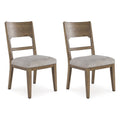 Brown & Tan Traditional Dining Chair Set of 2 C924