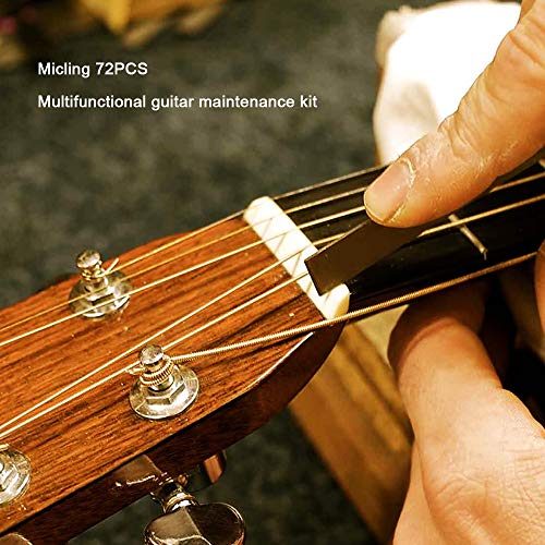 72 PCS Guitar Repairing Maintenance Tool Kit with Strings Picks F52916