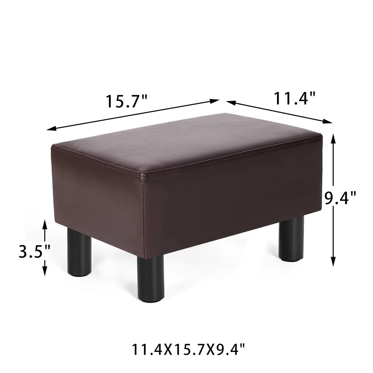 Small Brown Footstool Ottoman L968187