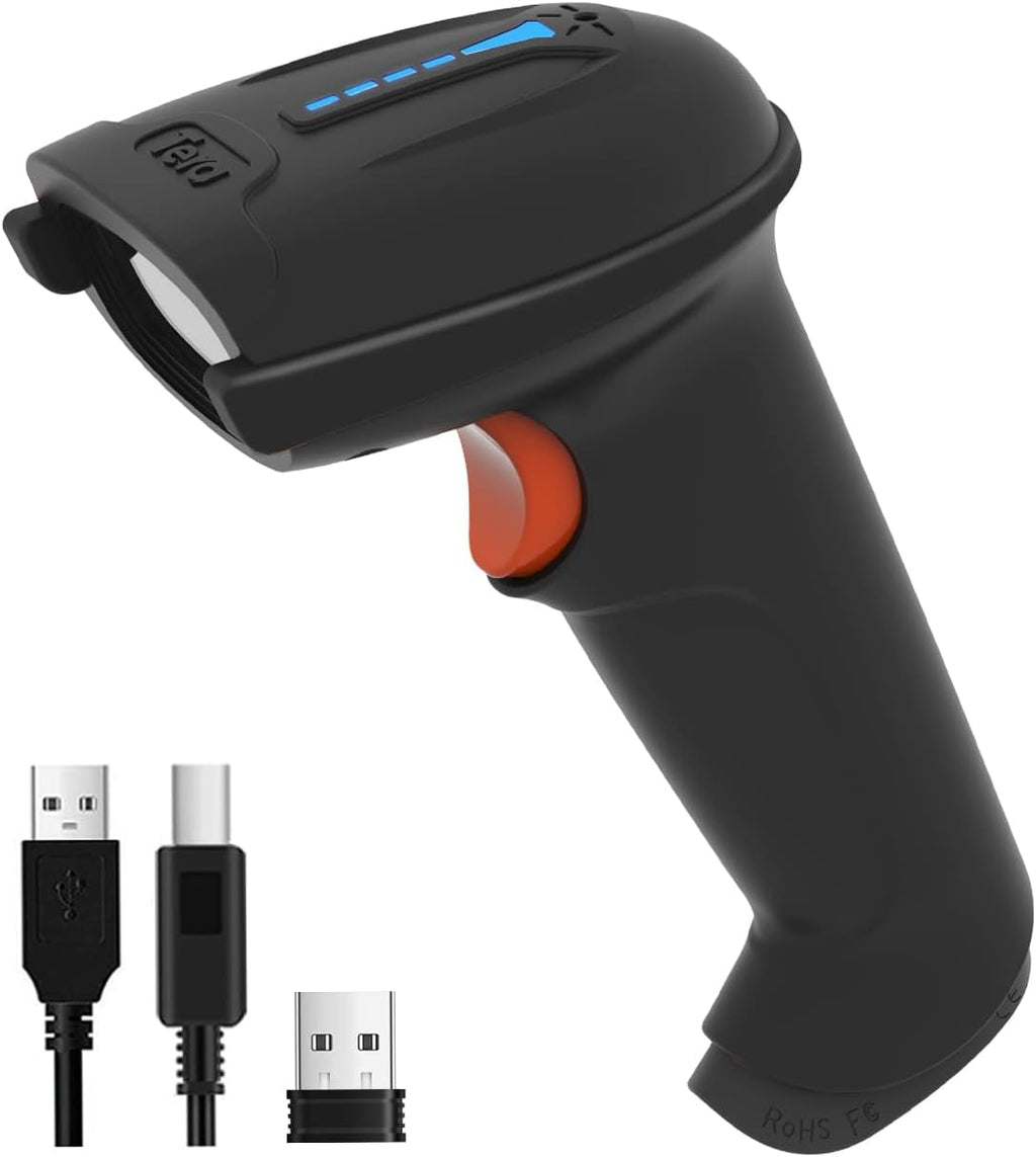 Wireless and Wired Handheld Barcode Scanner with Battery Level Indicator G4936