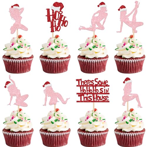 36 PCS Christmas Cupcake Toppers Double Sided Cupcake Picks A534
