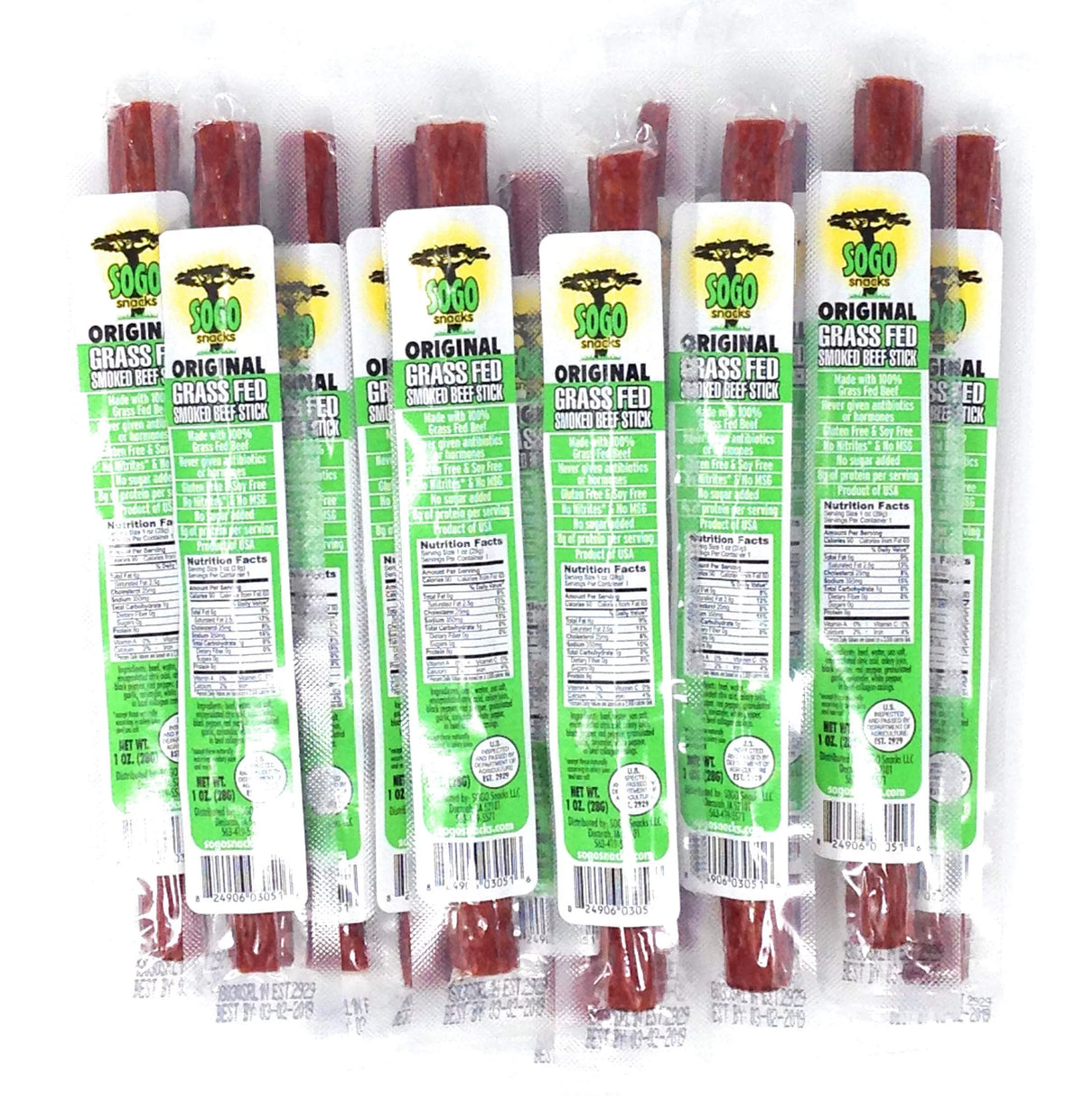 No Sugar 100% Grass-fed Beef Sticks 144-ct E346834