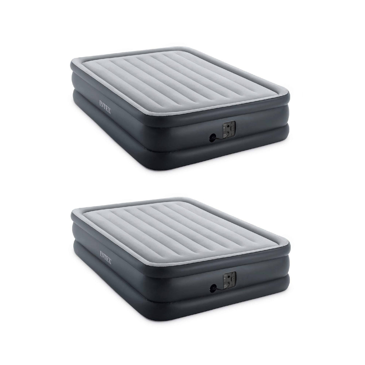 Queen Air Mattress with Built-in Electric Pump Gray 2 Pack D378887