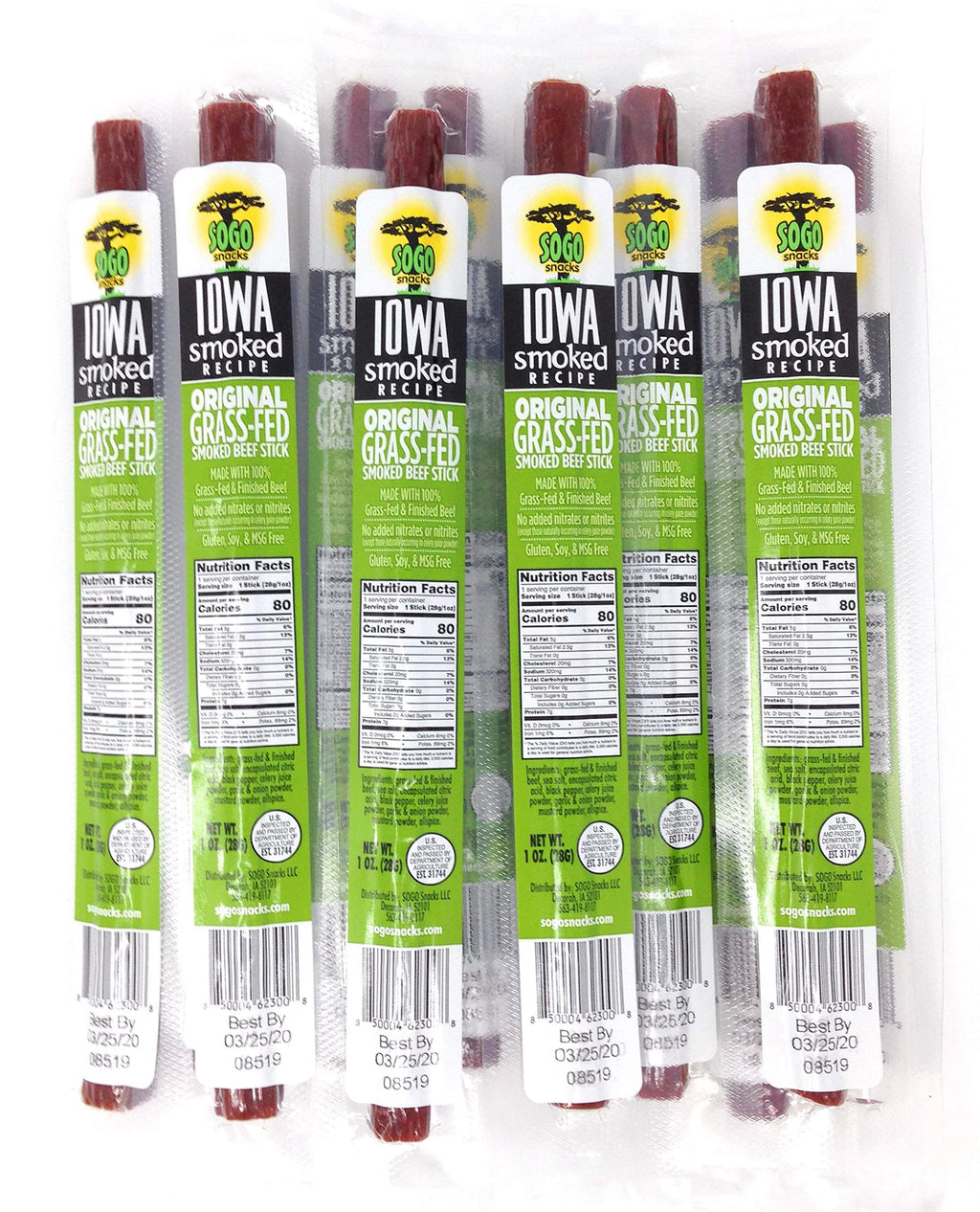 No Sugar 100% Grass-fed Beef Sticks 144-ct E346834