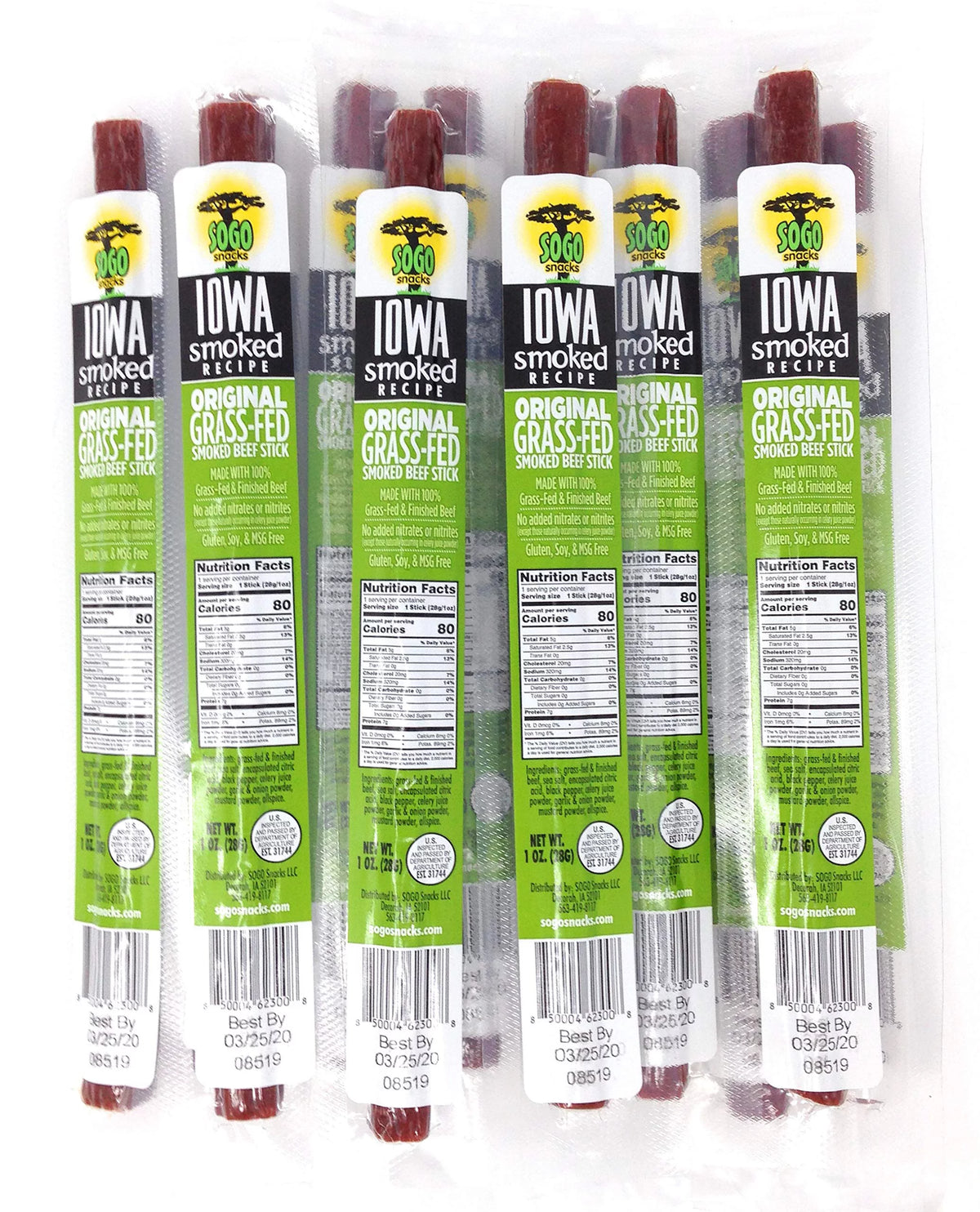 No Sugar 100% Grass-fed Beef Sticks 144-ct E346834