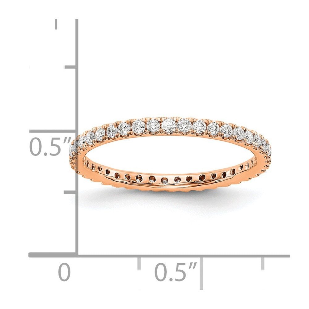 14k Rose Gold Lab Grown Diamond Eternity Band P660