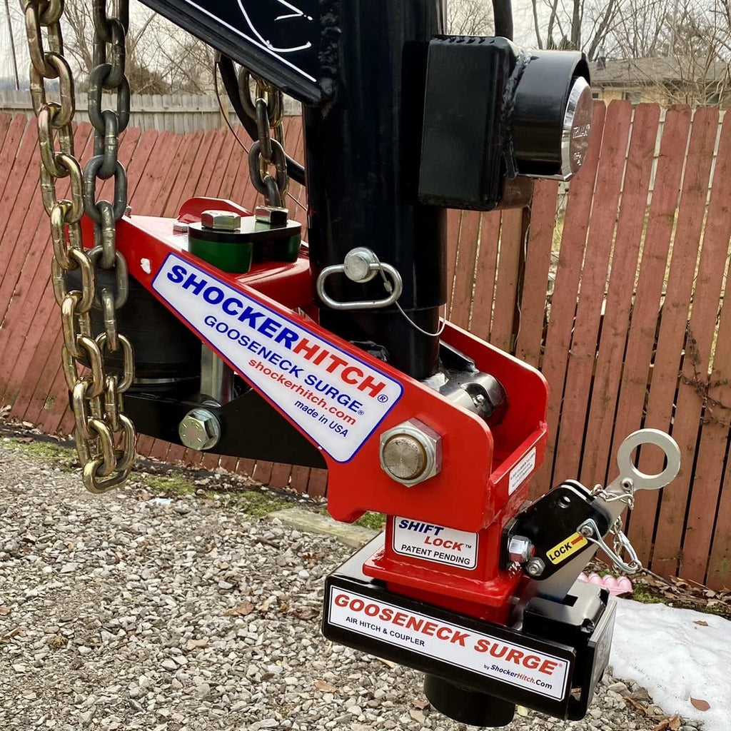 Gooseneck Air Hitch & Coupler, Round 3-15/16 Angled Pin 30K SL Coupler B363