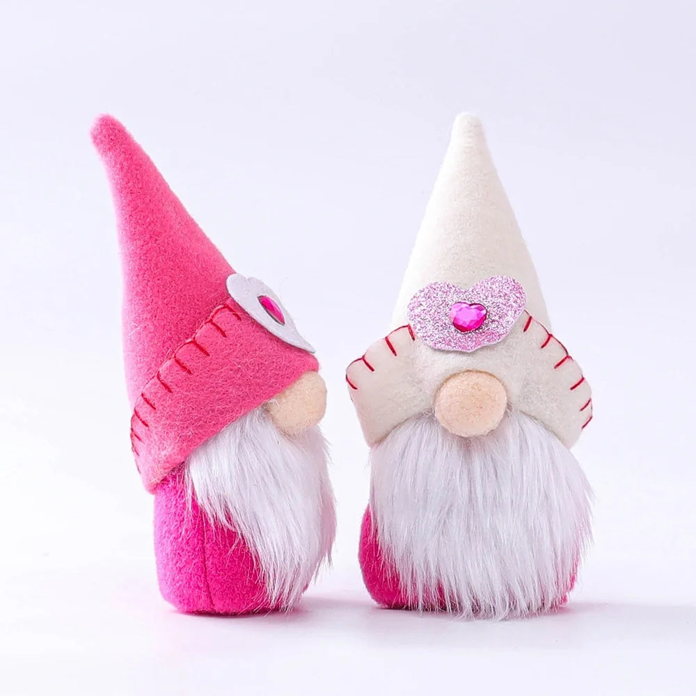 2pcs Handmade Gnome Plush Scandinavian Tomte Decor Table Elf Dolls Ornaments D9673