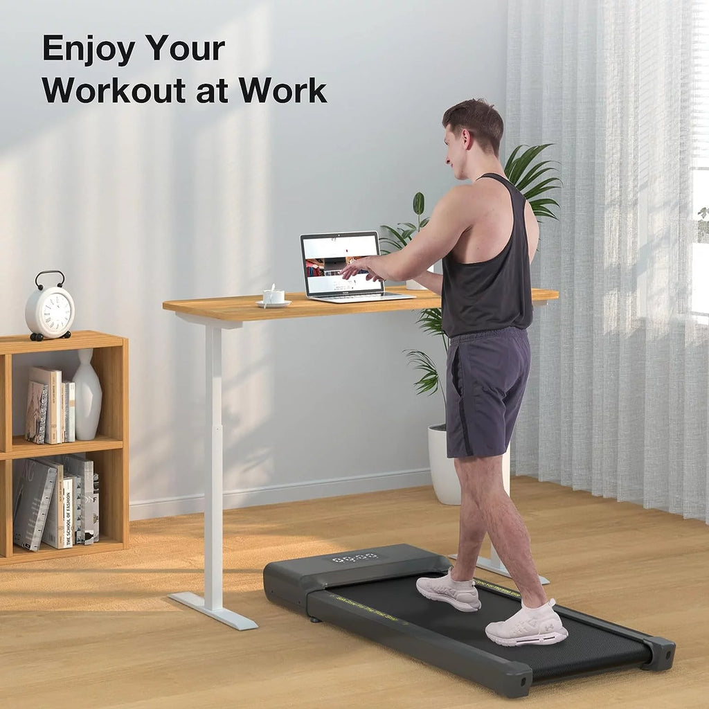 0.6-3.8 MPH 2 in 1 Walking Treadmill White O4717