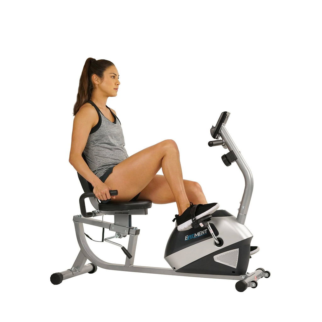 Magnetic Recumbent Exercise Bike with LCD Monitor W36872