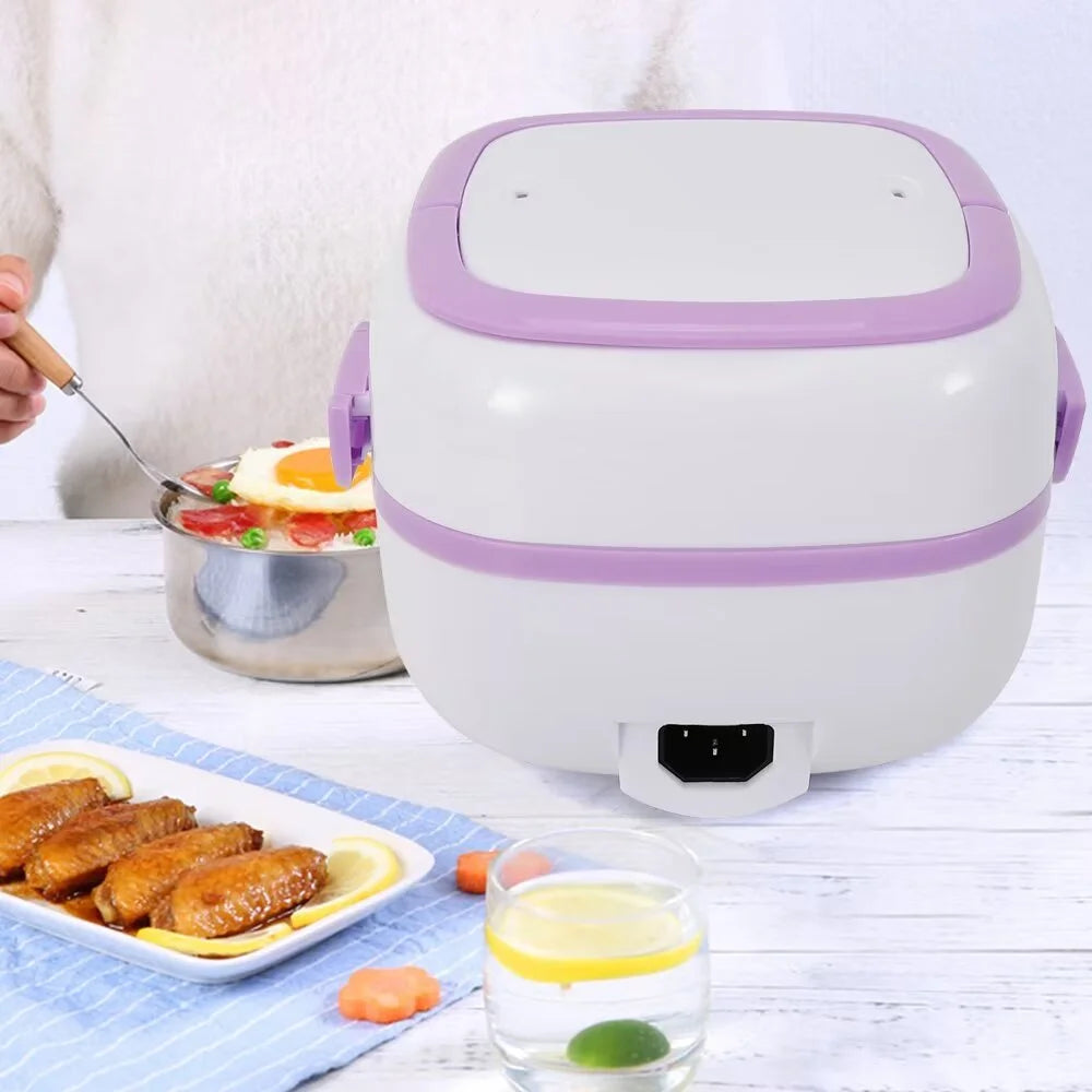 Portable Electric Lunch Box Food Heater 1L Stainless Steel Y8718