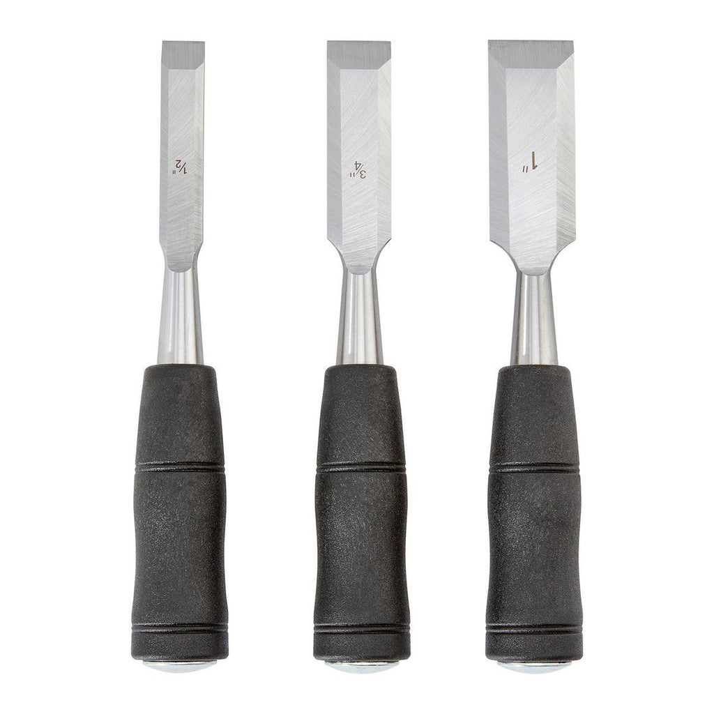 Wood Chisel Set with PVC Handles, 3-Piece F10576