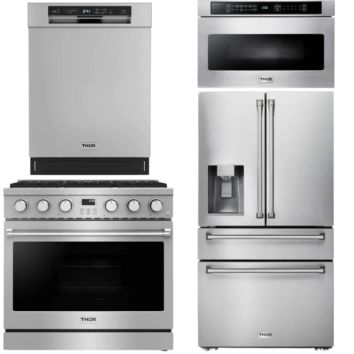 36 Gas Range, Refrigerator, Dishwasher and Microwave V2997