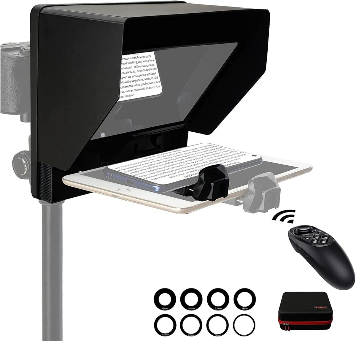 10 Folding Teleprompter for DSLR Smartphone and Tablet T12928
