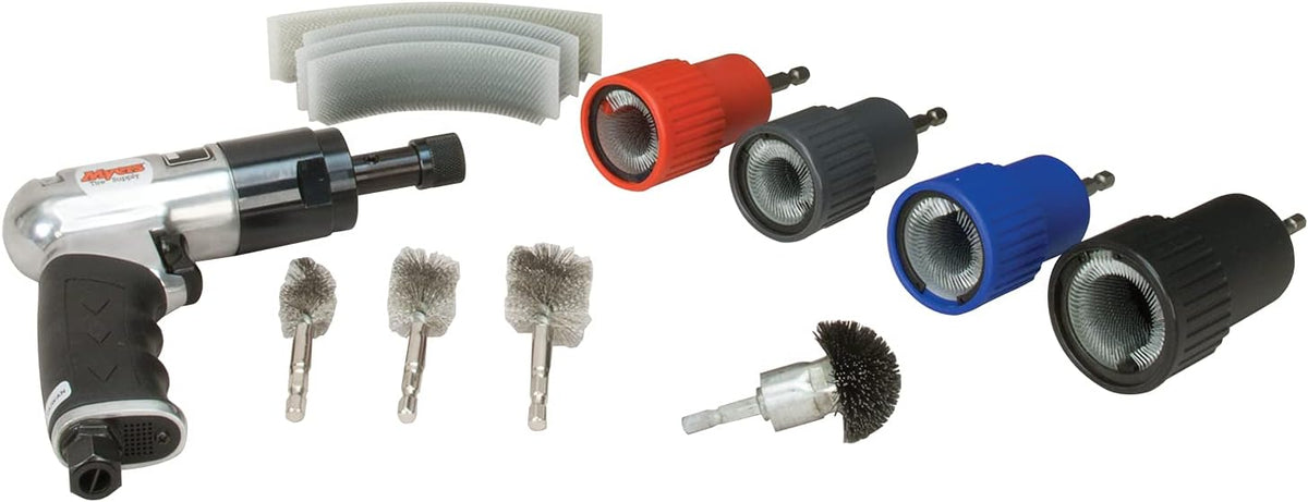 Wheel Nut & Stud Cleaning Kit with Air Tool and Brushes A370