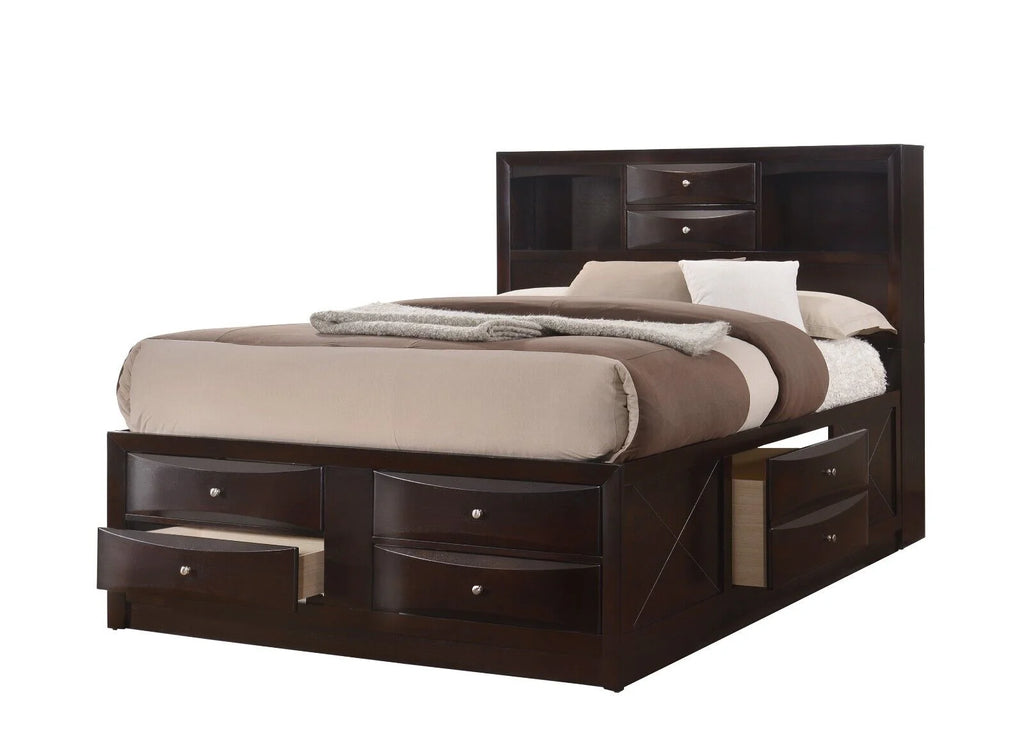 Queen Size 3pc Bedroom Set Storage Bed Chest Nightstand W37390