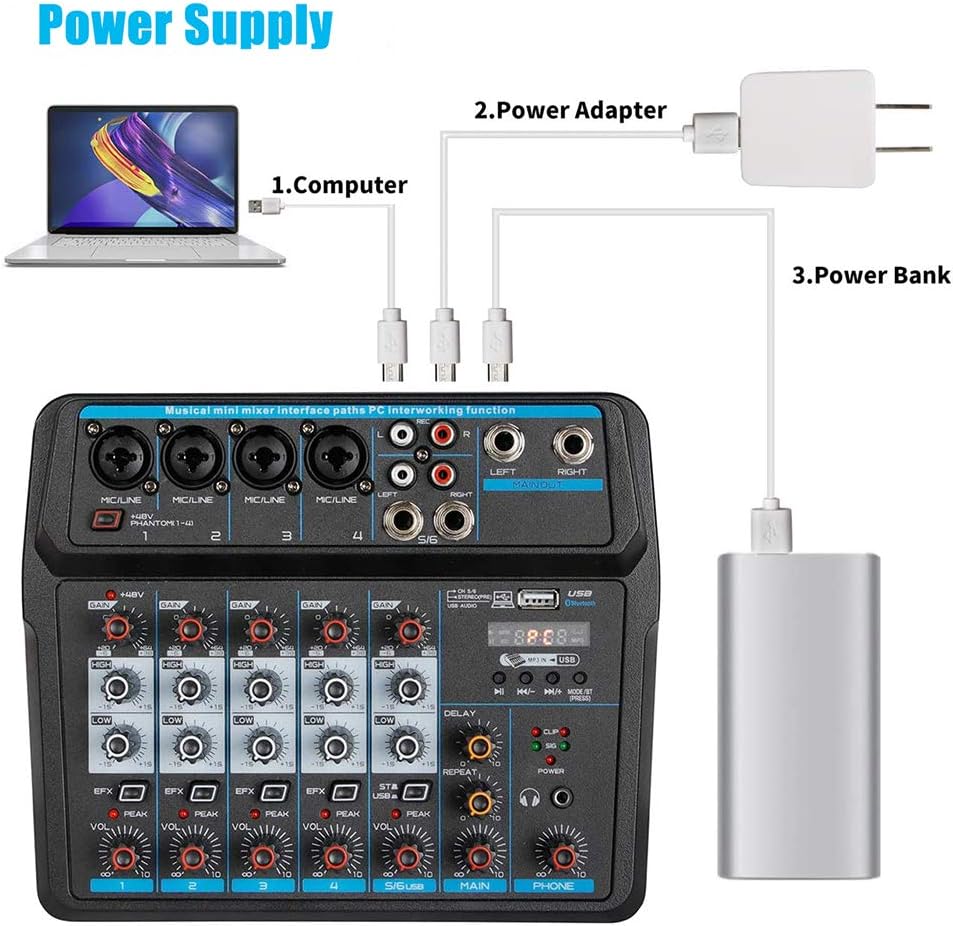 6 Channel Bluetooth Sound Mixer Pack of 2 B84625