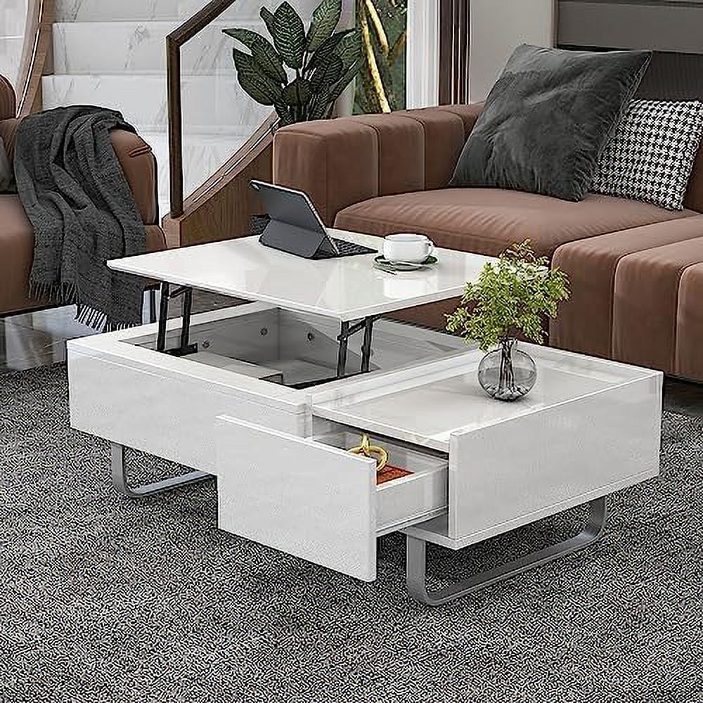Lift Top Coffee Table with Hidden Compartment and Drawer U6609