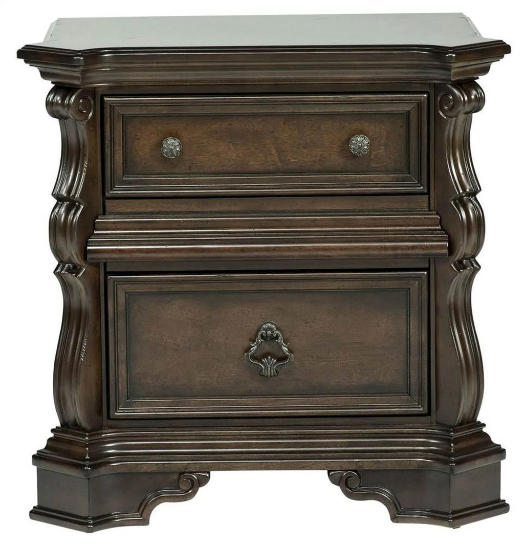 Dark Brown Wood Night Stand Y2918