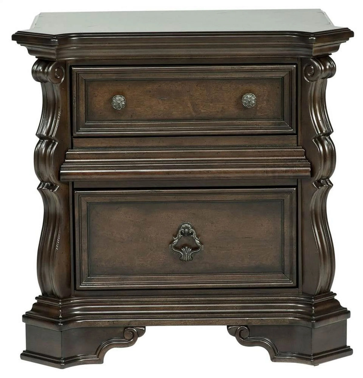 Dark Brown Wood Night Stand Y2918