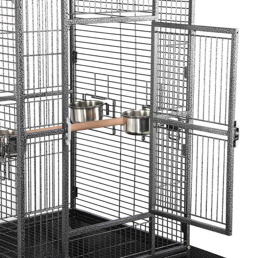 Wrought Iron Rolling Large Parrot Bird Cage I399