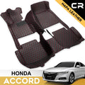Leather Car Floor Mats 1st & 2nd Row Black Z90938