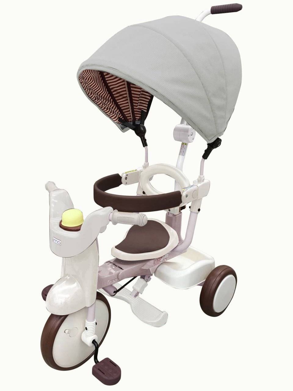3-in-1 Folding Tricycle with Canopy White F9251