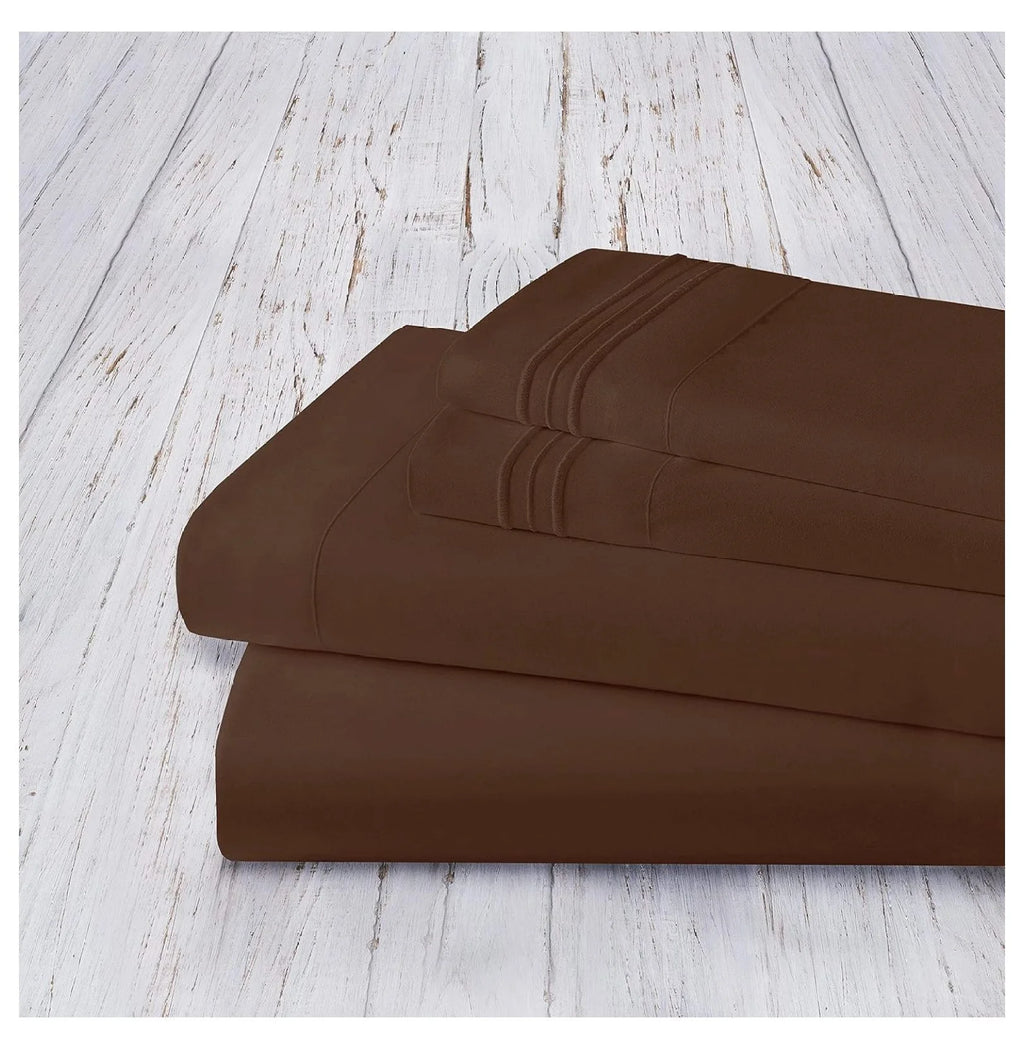 King 4 Piece Sheet Set with Pillowcases, Deep Pocket R272