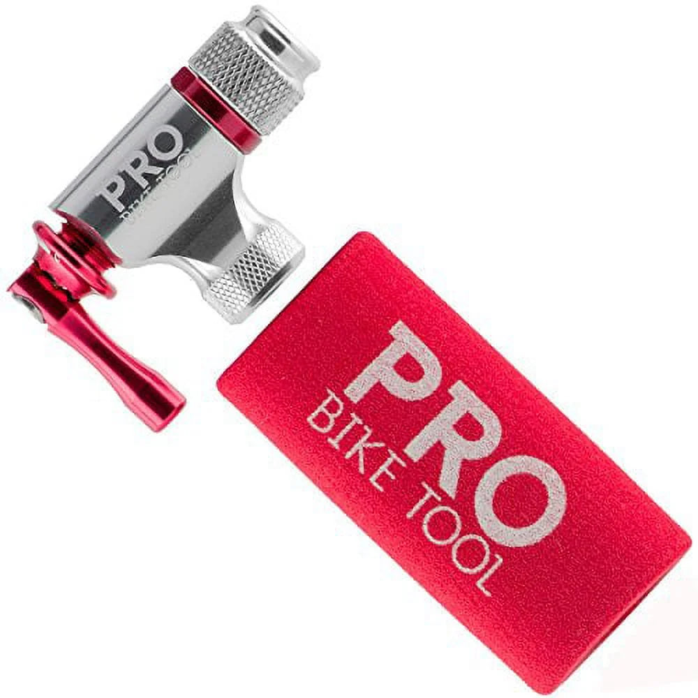 CO2 Inflator with Presta and Schrader Valve (Red) C158